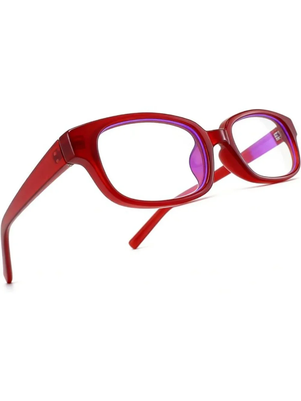Retro Clear Rectangle Glasses for Women & Men | Blue Light Blocking, Narrow